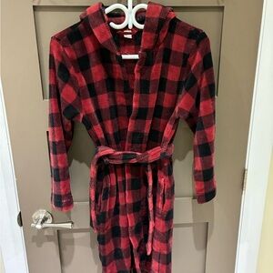 Red and Black holiday robe. Youth 14